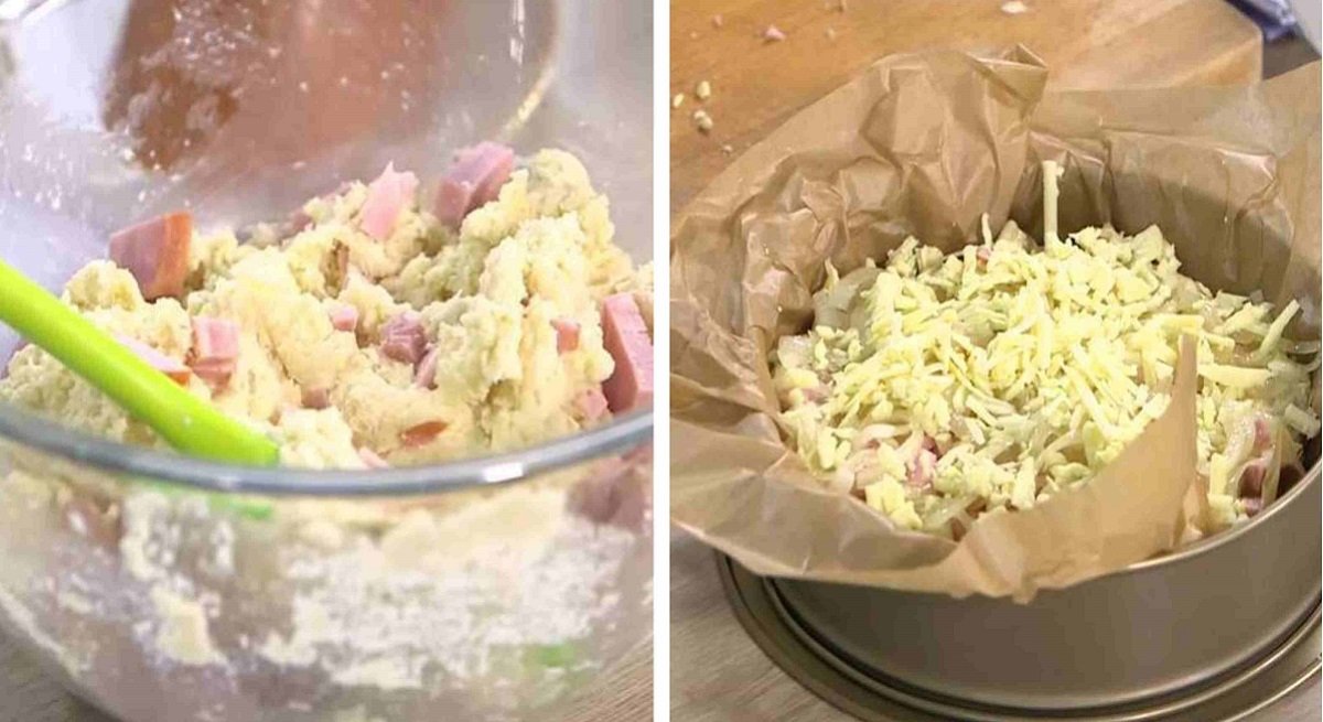 пирог с ветчиной и сыром