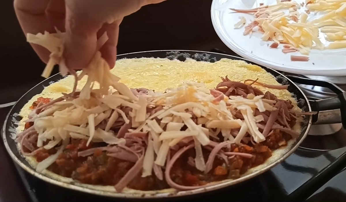 начинка на яичном блине