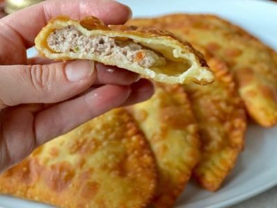 Хрустящие чебуреки на заварном тесте