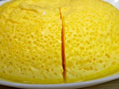 Воздушный омлет на водяной бане