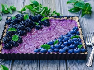 Черничный тарт с мятой