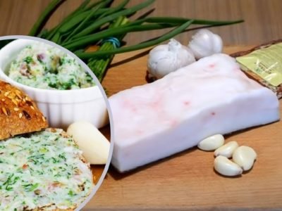 Украинская классика: ароматная чесночная намазка из сала