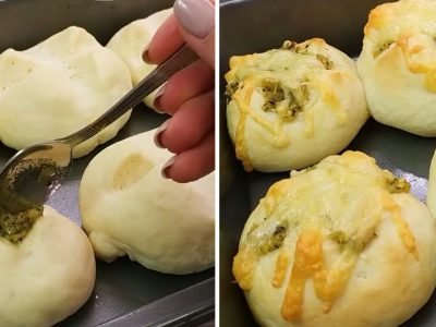 Чесночные булочки с сыром и зеленью