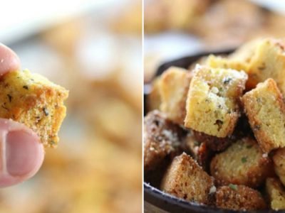 Чесночные сухарики