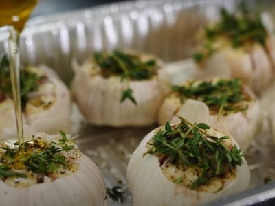 Чеснок на мангале