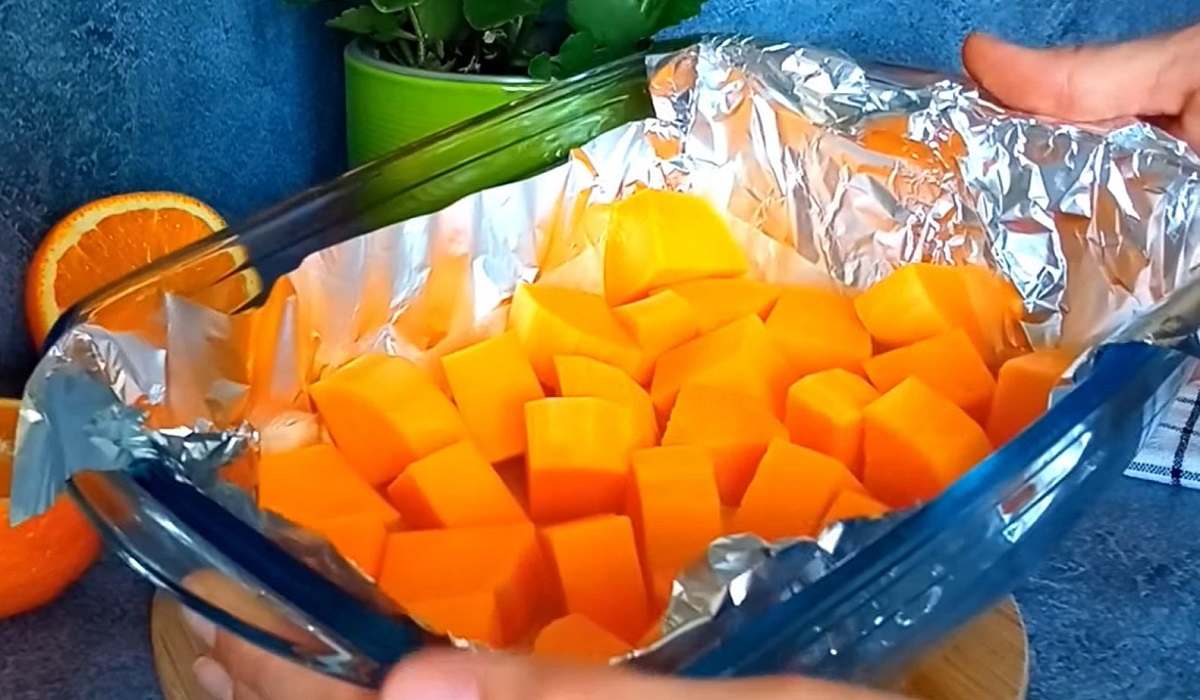 нарезанная тыква в форме