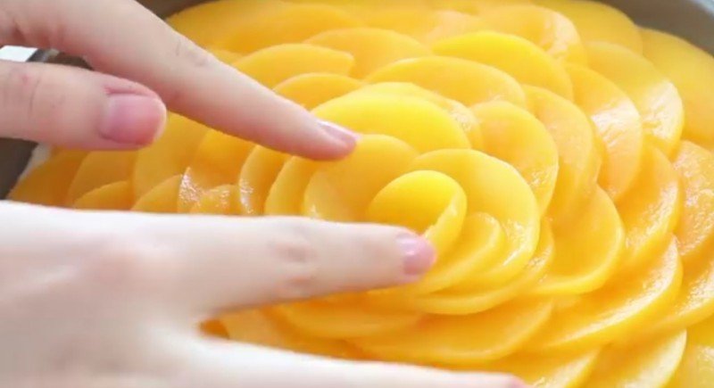 чизкейк с персиками фото рецепт