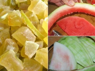 Цукаты из арбузных корок