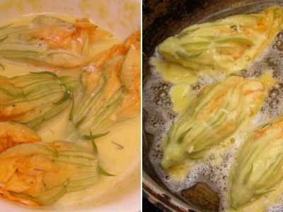 Цветки кабачков в кляре