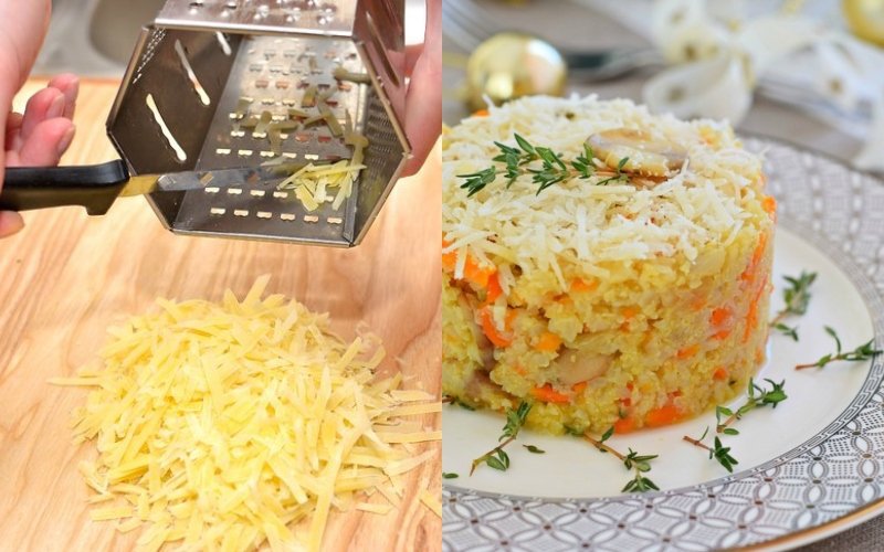 Цветная капуста с грибами