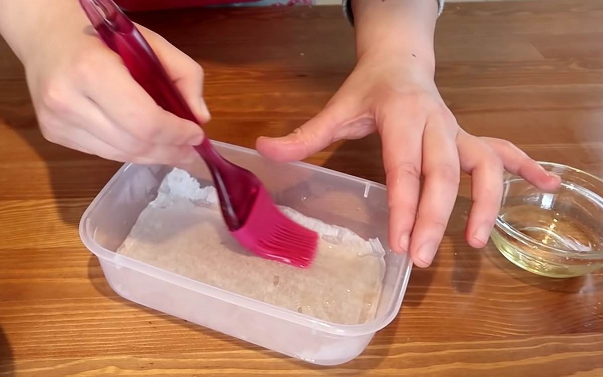 смазывание пергамента маслом