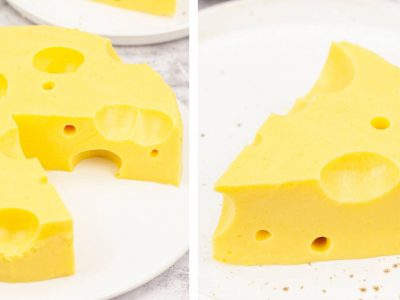 Десерт из йогурта и желатина «Твердый сыр»