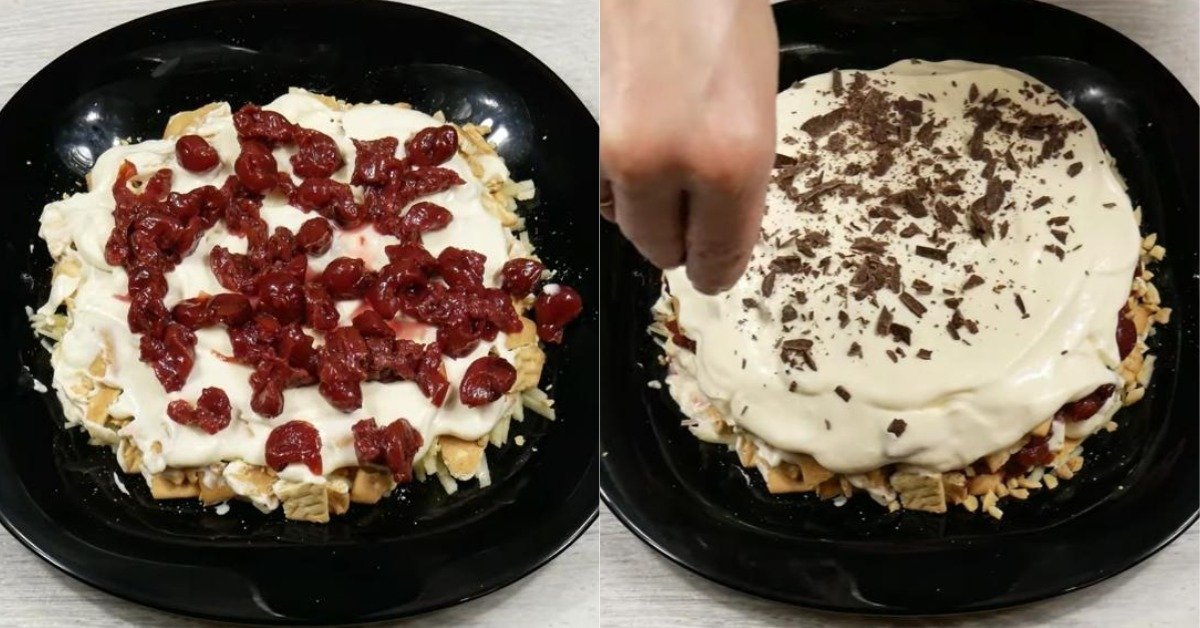 десерт из сметаны и крекеров