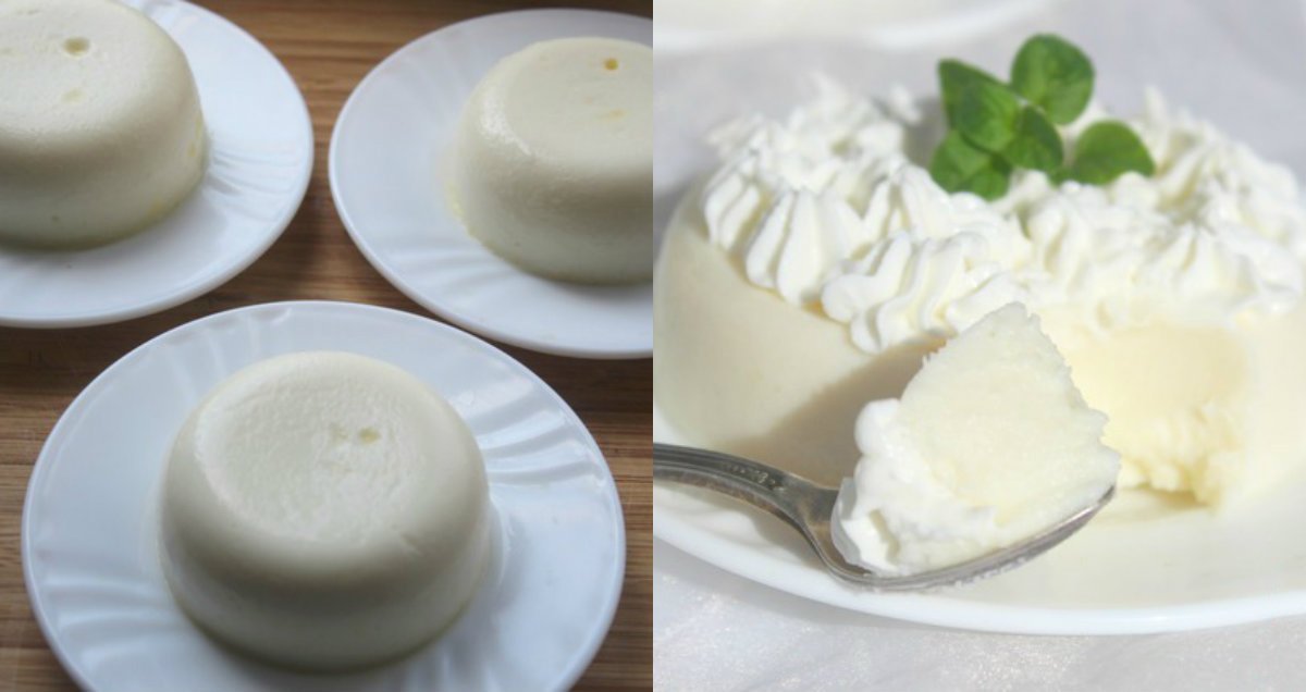 готовый десерт на блюдцах