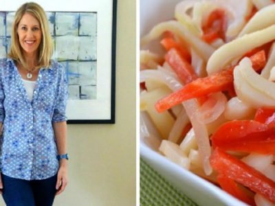 Диетический салат с кальмарами