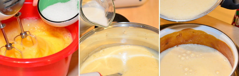 взбить яйца с сахаром