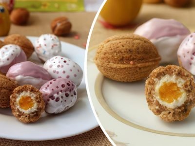 Домашнее пасхальное печенье «Орешки-крашенки»