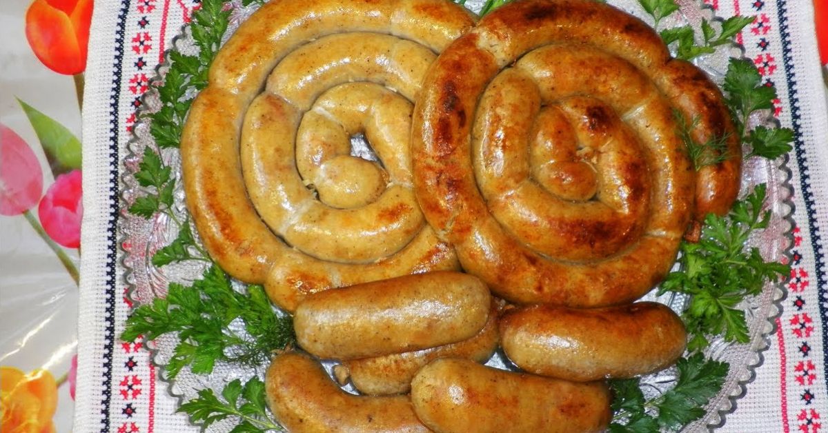домашние колбаски в духовке