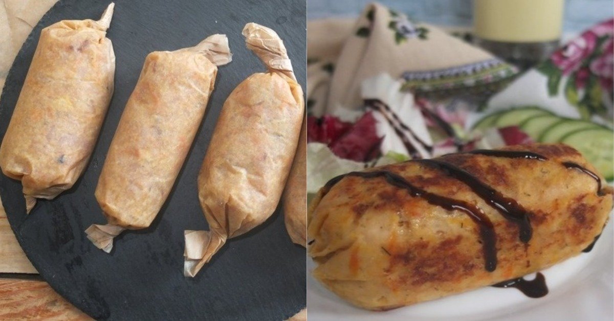Сосиски из куриной грудки в домашних условиях в пищевой пленке рецепт с фото