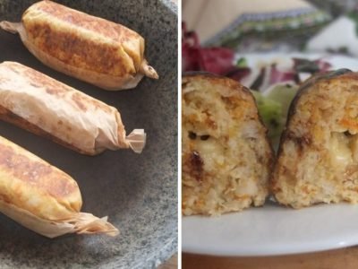 Домашние куриные сосиски в пергаменте