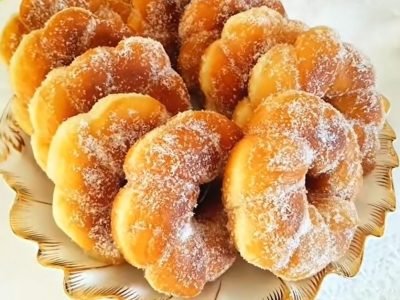 Домашние плетеные пончики на сковороде