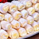 Домашние трубочки с ореховой начинкой