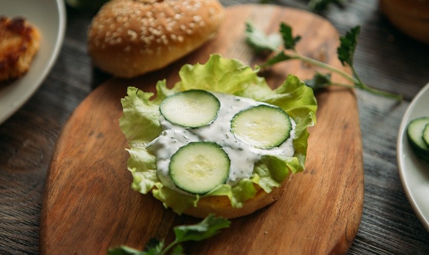 слои домашнего гамбургера