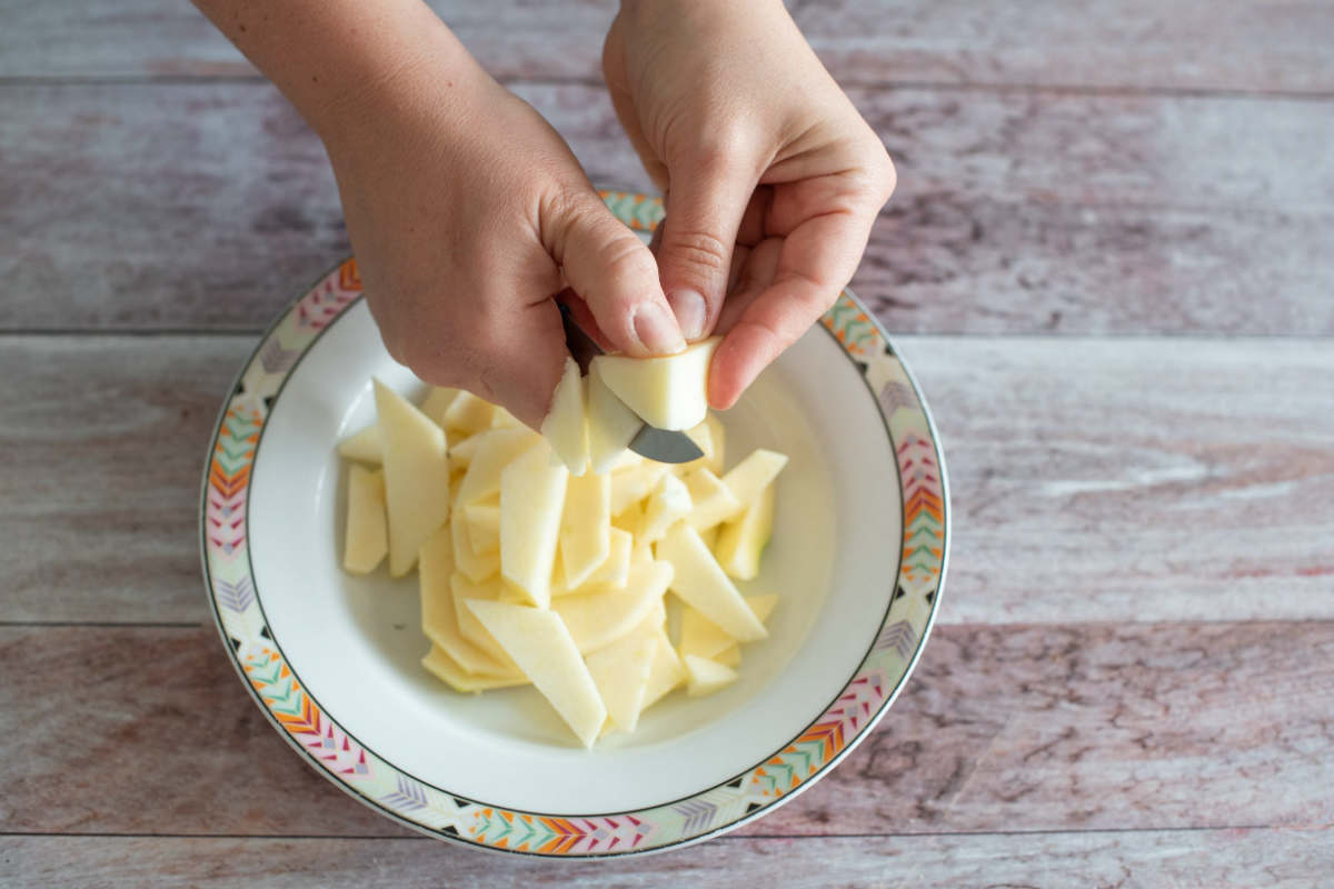 яблоки кусочками