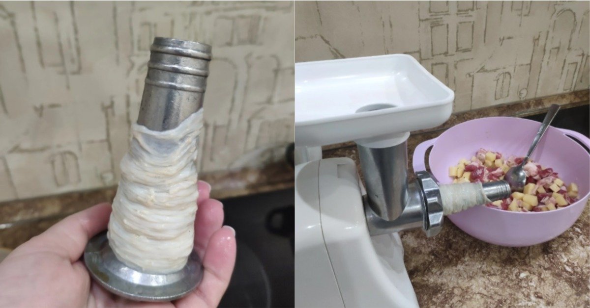 домашняя колбаса с картошкой