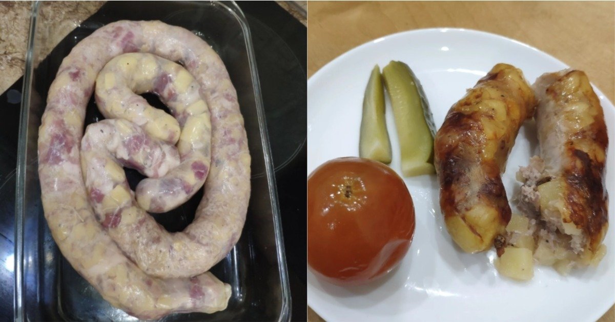 домашняя колбаса в духовке