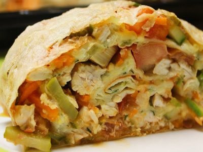 Домашняя шаурма с курицей