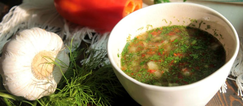 чесночный соус к мамалыге