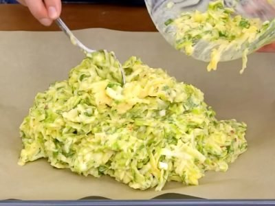 Ленивые драники из кабачков в духовке