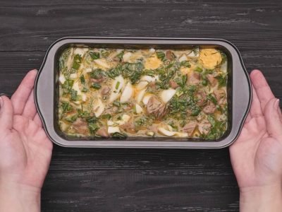 Дроб с куриной печенью