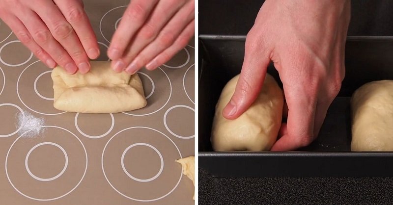 заготовка хлеба в форме