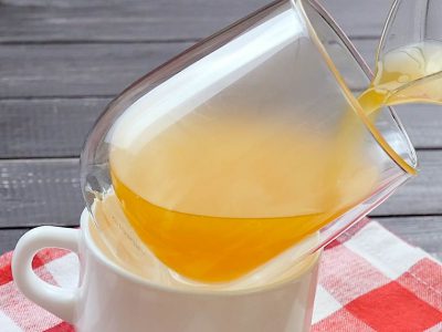 Двухслойное шоколадно-апельсиновое желе в стакане