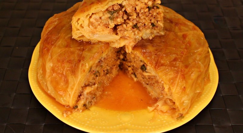 фаршированная мясом капуста