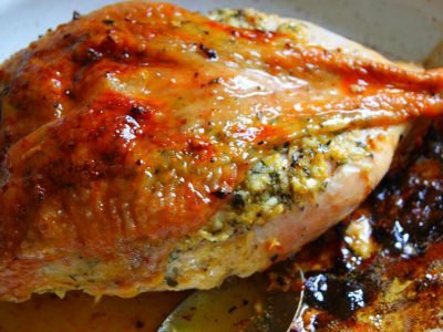 Фаршированная курица в духовке