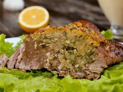 Фаршированная телячья грудка по-винницки