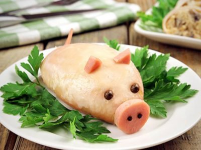 Фаршированные кальмары «Поросята»