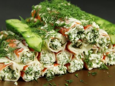 Фаршированные крабовые палочки