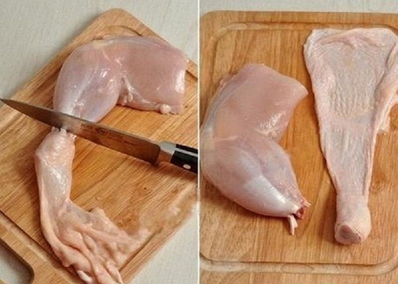 как разделать курицу