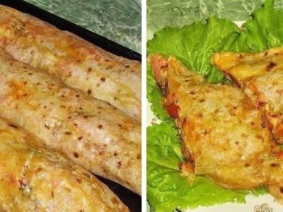 Фаршированный лаваш в духовке