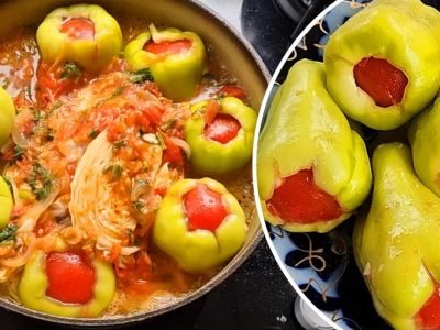 Фаршированный мясом перец с овощами: рецепт голубцов