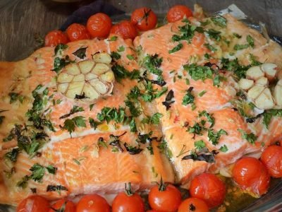 Форель в духовке по-итальянски