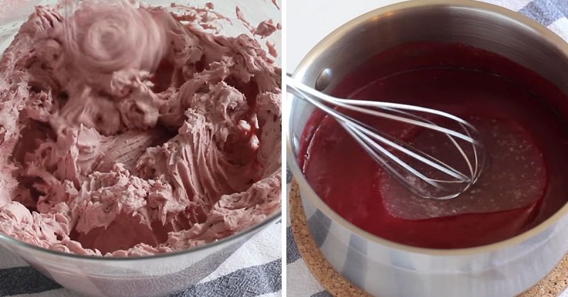 творожный крем с малиной