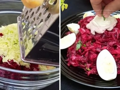 Французский салат без майонеза