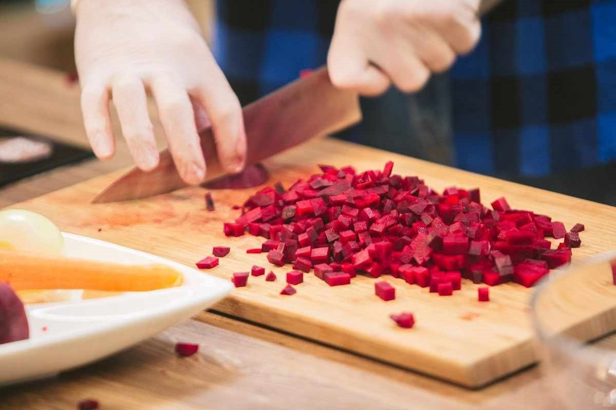 нарезанная свекла