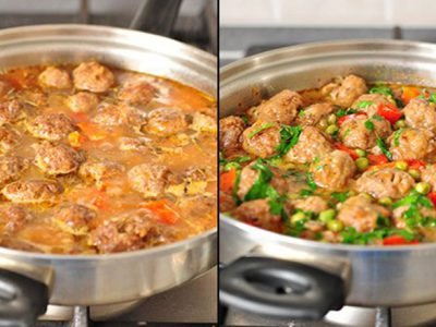 Фрикадельки с овощным рагу