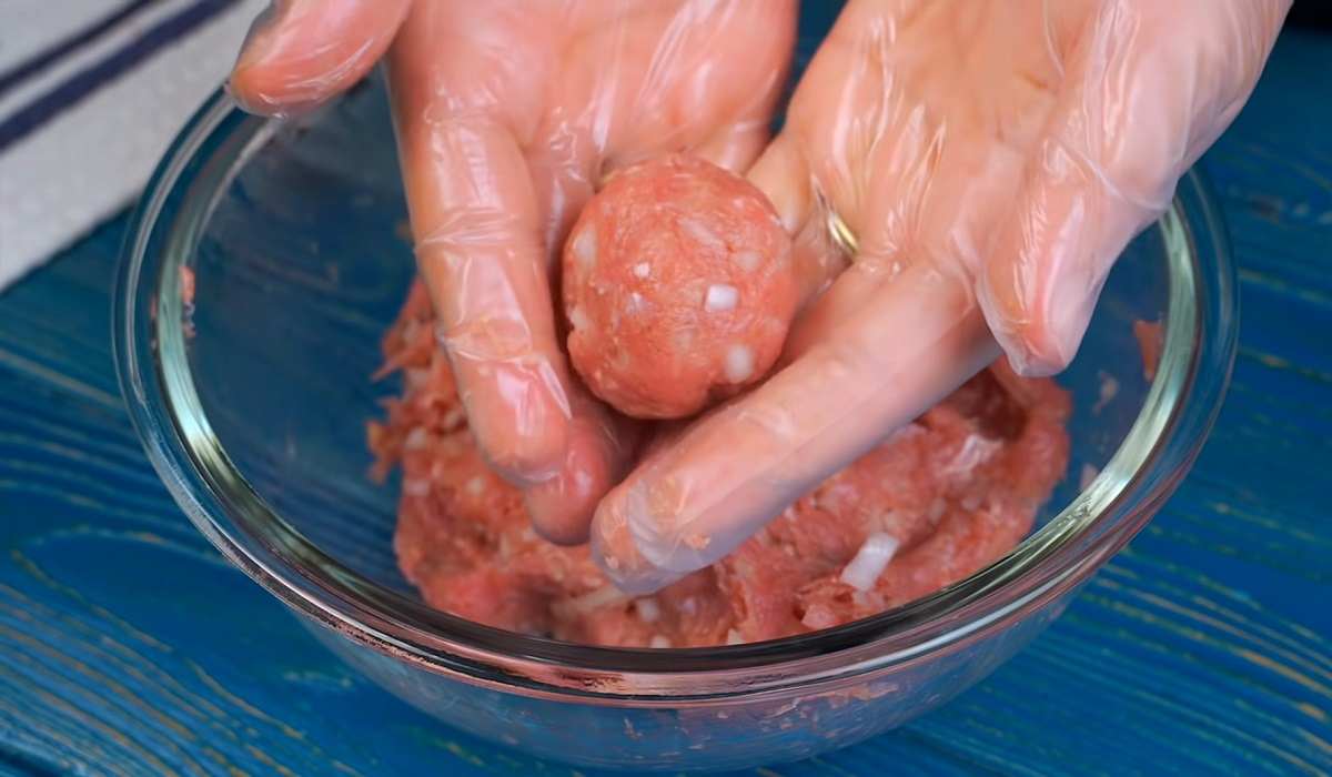 сформированная фрикаделька